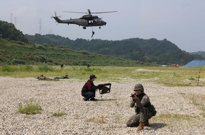 2일 삼척시가 을지훈련 일환으로 국가중요시설 테러 대응훈련을 실시했다. 삼척시 제공 *재판매 및 DB 금지