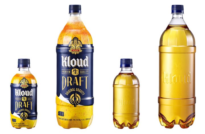 클라우드 생 드래프트 투명 PET 2종. (사진=롯데칠성음료 제공)
