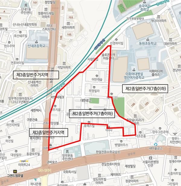 [서울=뉴시스]중랑구 망우동 354-2 일원.(사진=서울시 제공)&nbsp; *재판매 및 DB 금지