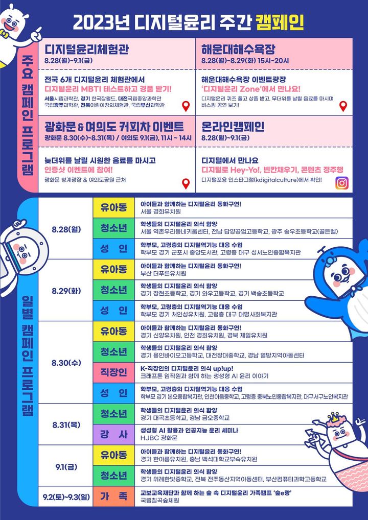 [서울=뉴시스] 방송통신위원회는 한국지능정보사회진흥원과 함께 28일부터 다음 달 3일까지 7일간 디지털윤리 주간을 운영한다고 밝혔다. (사진=방송통신위원회 제공) *재판매 및 DB 금지