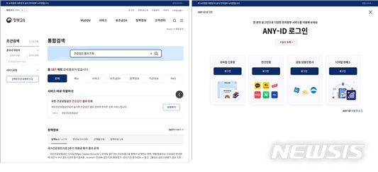 [세종=뉴시스] 범정부 서비스 온라인 통합창구 사용자 환경/경험(UI/UX) 후 모습. (자료= 행정안전부 제공)  