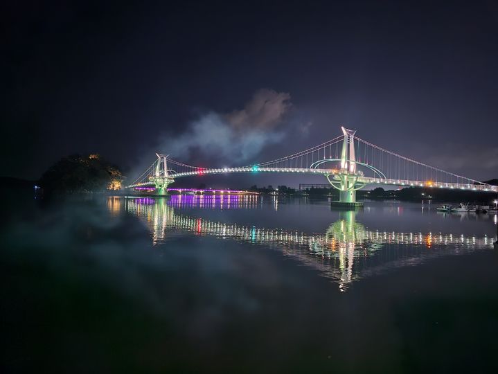 1605개의 LED로 불 밝힌 광양 배알도 야경, 관광객 손짓