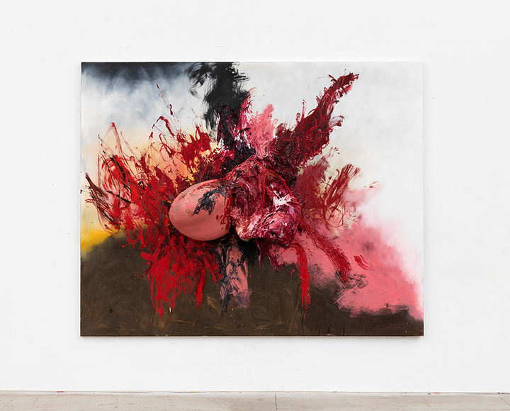 아니쉬 카푸어 〈In-between〉 2021 Oil, fibreglass and silicone on canvas 244 x 305 x 62 cm © Anish Kapoor. All rights reserved DACS/SACK, 2023 사진: Dave Morgan 이미지 제공: 국제갤러리 *재판매 및 DB 금지