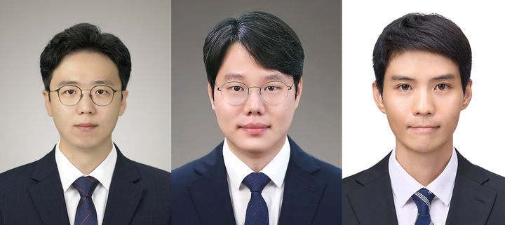 [인천=뉴시스] 김용태 박사(화학공학과 02학번), 장인준 박사(생명화학공학부 05학번), 김선규 박사(화학공학과 07학번). (사진=인하대 제공) *재판매 및 DB 금지