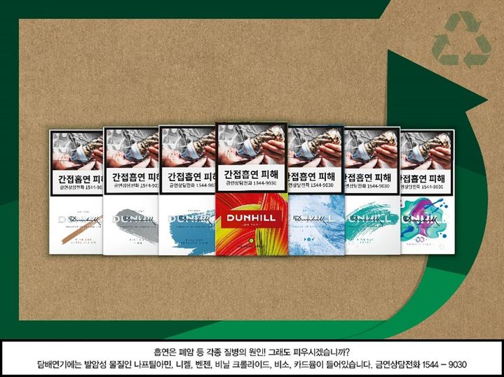 BAT로스만스가 궐련담배 '던힐', '켄트'와 궐련형 전자담배 글로 전용 스틱 '네오'의 담뱃갑에 친환경 패키지를 도입한다고 1일 밝혔다. (사진=BAT로스만스 제공)