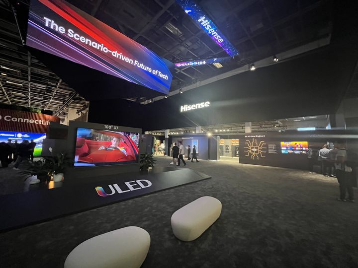 [베를린=뉴시스]이현주 기자 = 1~5일 독일 베를린에서 열린 IFA 2023에 참가한 하이센스 전시관. 2023.9.3. lovelypsyche@newsis.com *재판매 및 DB 금지