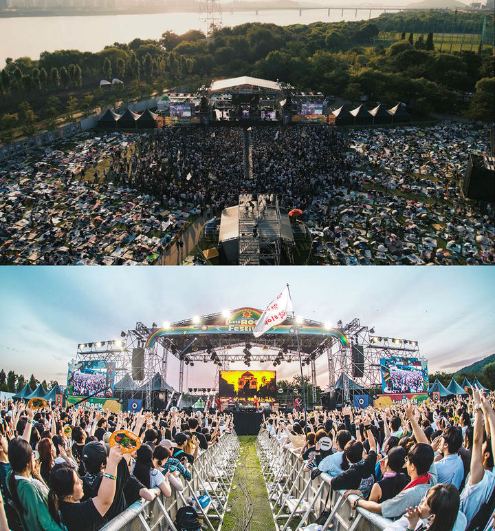 [서울=뉴시스] 2~3일 서울 마포구 난지한강공원에서 '2023 렛츠락 페스티벌(Let’s Rock Festival)'이 개최됐다. (사진=렛츠락페스티벌 제공) 2023.09.04. photo@newsis.com *재판매 및 DB 금지