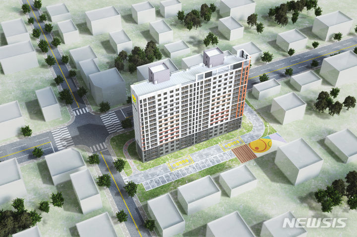 [무안=뉴시스] 전남도가 청년·신혼부부에게 공급할 '만원 신축아파트' 조감도. (이미지=전남도 제공) photo@newsis.com *재판매 및 DB 금지