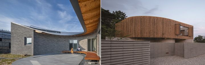 [안동=뉴시스] '2023 경상북도 건축문화상' 최우수상작인 김천 동그란집(왼쪽)과 포항 흥해랑. (사진=경북도 제공) 2023.09.07 *재판매 및 DB 금지