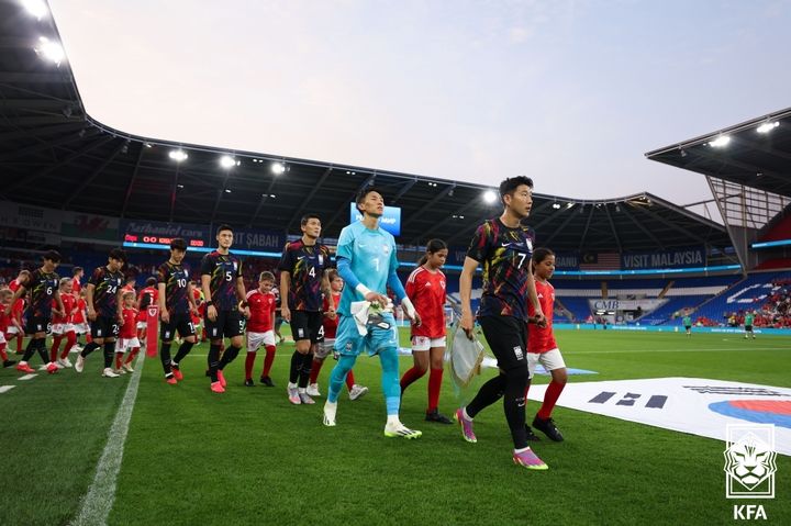 [서울=뉴시스]축구대표팀 손흥민. (사진=대한축구협회 제공)