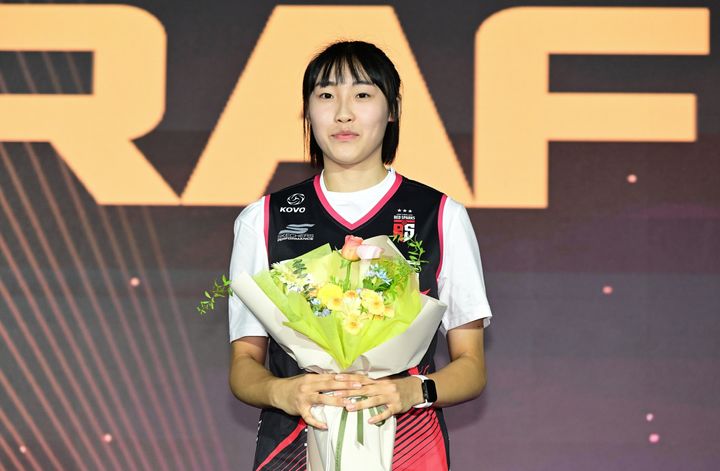 [서울=뉴시스]일신여상 곽선옥. 2023.09.10. (사진=한국배구연맹 제공) *재판매 및 DB 금지