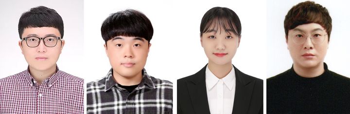 (왼쪽부터) DGIST 최종민 교수, 한상민·서가영 석박사통합과정생, 국민대 김영훈 교수 *재판매 및 DB 금지