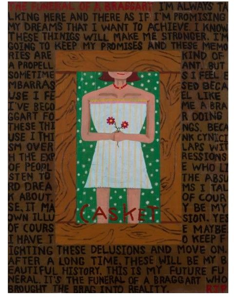 윤필현, Funeral of a Braggart, 2023, mixedmedia on paper, 126 × 96 cm *재판매 및 DB 금지