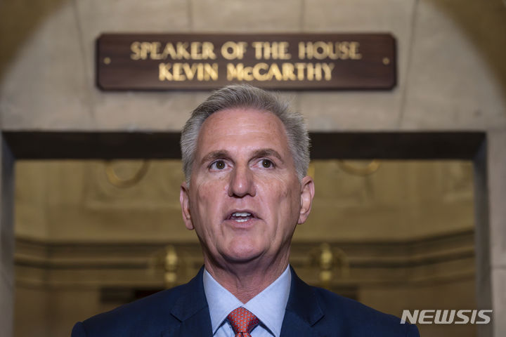 [워싱턴=AP/뉴시스] 케빈 매카시 미 하원의장. 2023.09.19.