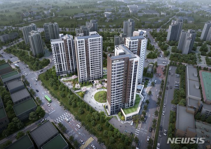 [서울=뉴시스] 왕길역 금호어울림 에듀그린 조감도. (이미지=금호건설 제공)