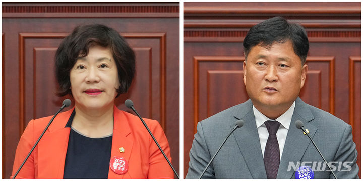 경주시의회 한순희(왼쪽), 정희택 의원