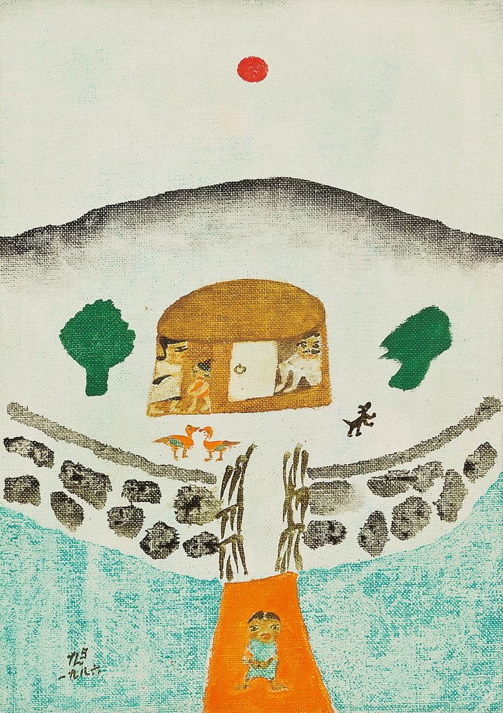 장욱진(1917-1990), <싸리문>, oil on canvas, 33.5×24cm(4), 1986, 추정가 8000만원1억 5000만원 *재판매 및 DB 금지