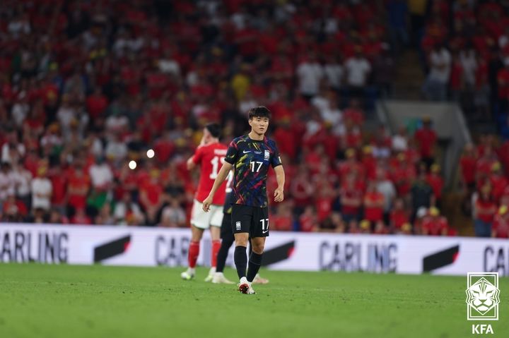 [서울=뉴시스]축구대표팀 공격수 양현준. (사진=대한축구협회 제공)