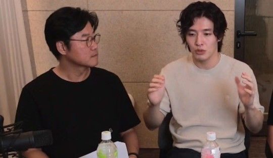 [서울=뉴시스] 나영석(왼쪽), 강하늘. (사진=유튜브 웹예능 '채널 십오야' 캡처) 2023.09.19. photo@newsis.com *재판매 및 DB 금지