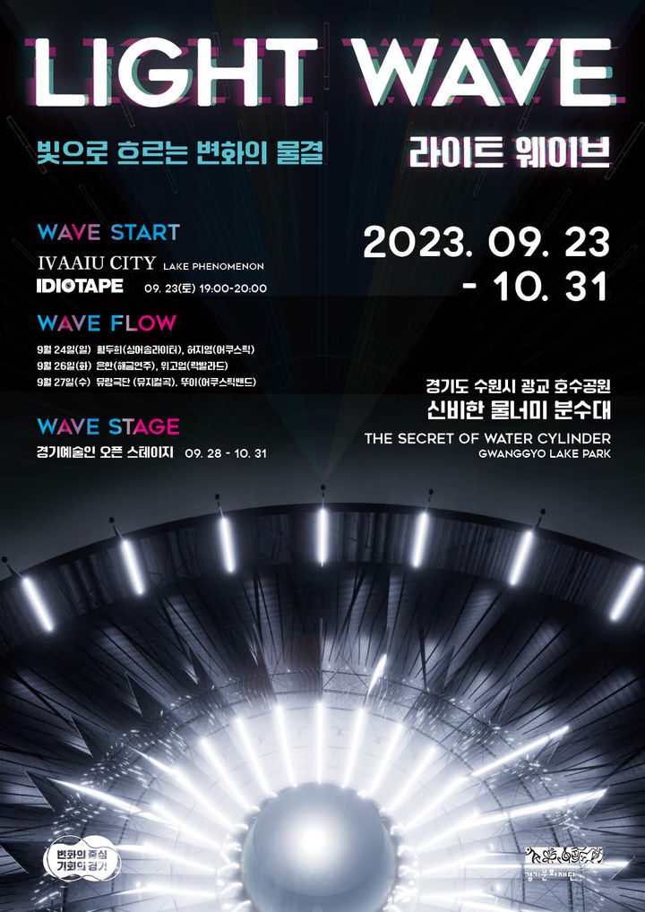 '미디어아트쇼 라이트 웨이브(LIGHT WAVE)-빛으로 흐르는 변화의 물결'(사진=경기도 제공) *재판매 및 DB 금지