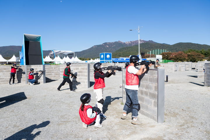 계룡시문화관광재단은 10월 6일부터 10일까지 열리는 ‘2023계룡軍문화축제’ 기간 중 서바이벌 체험장을 운영한다. 2023. 09. 21 계룡시 *재판매 및 DB 금지