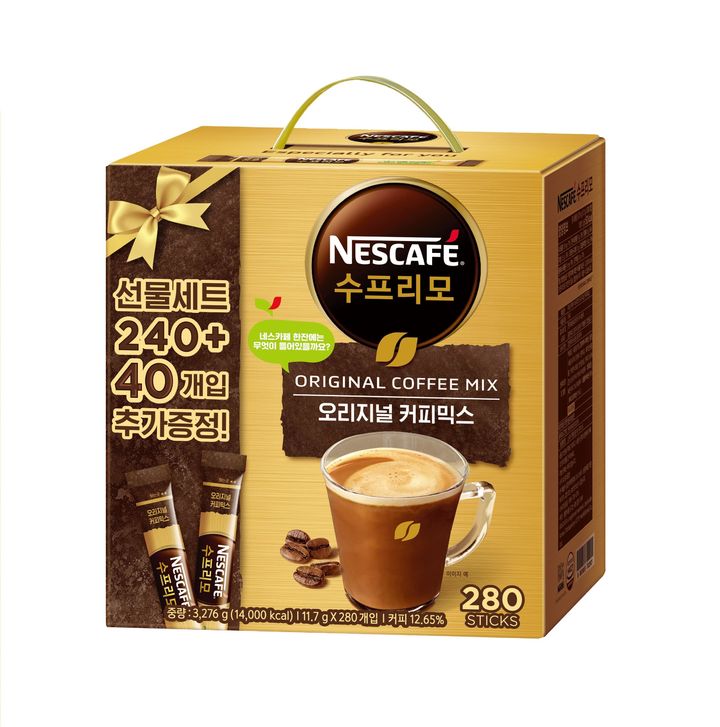 네스카페 수프리모 오리지널 커피믹스 추석세트. (사진=롯데네슬레코리아 제공) *재판매 및 DB 금지