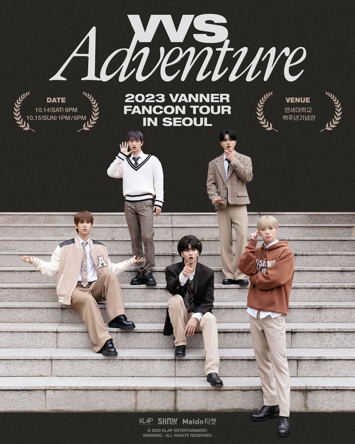 [서울=뉴시스] 그룹 배너(VANNER) 팬 콘서트 'VVS 어드벤쳐(ADVENTURE)' 포스터. (사진=클렙엔터테인먼트 제공) 2023.09.25. photo@newsis.com *재판매 및 DB 금지