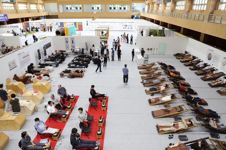 [산청=뉴시스] 의료기기 체험 *재판매 및 DB 금지