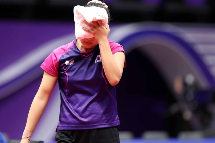 [서울=뉴시스]신유빈. 2023.09.25. (사진=대한탁구협회 제공)&nbsp; *재판매 및 DB 금지