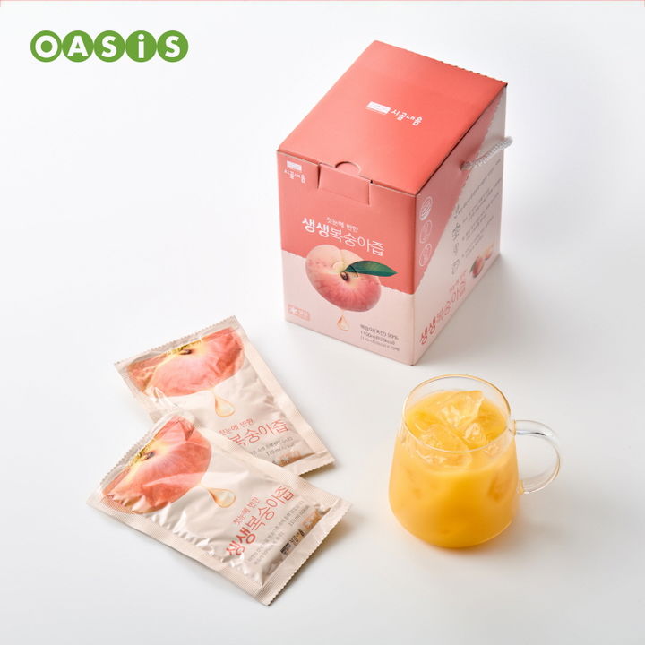 시골내음건강 셍셍복숭아즙.(사진=오아시스 제공) *재판매 및 DB 금지