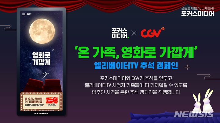 [서울=뉴시스] '온 가족 영화로 가깝게' 엘리베이터TV 캠페인.