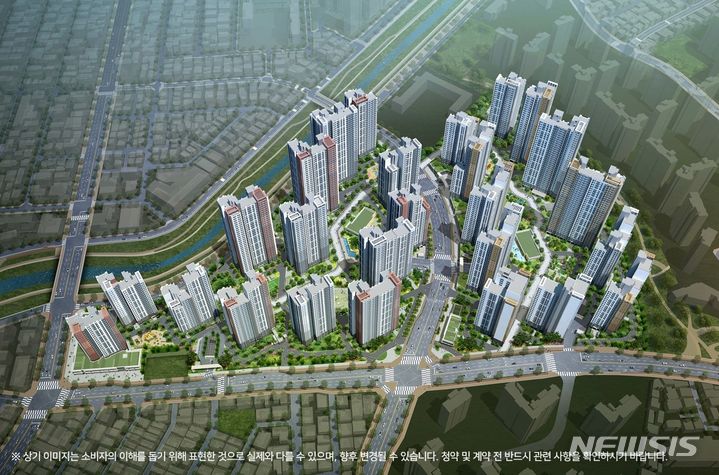 [서울=뉴시스] 트리우스 광명 조감도. 