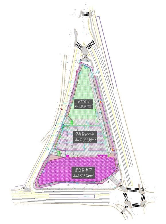 [서울=뉴시스] 삼표부지 임시개방 도면.