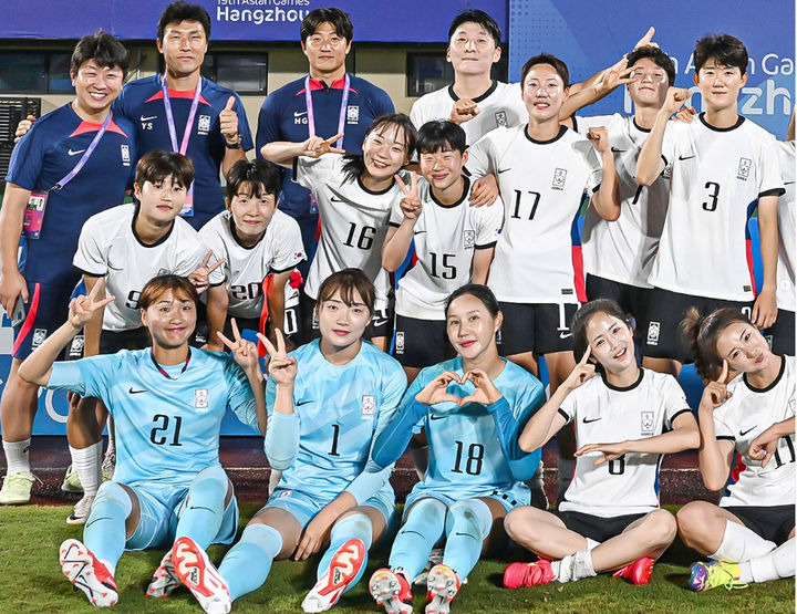 [서울=뉴시스]여자 축구 대표팀. 2023.09.28. (사진=대한축구협회 인스타그램 갈무리) *재판매 및 DB 금지