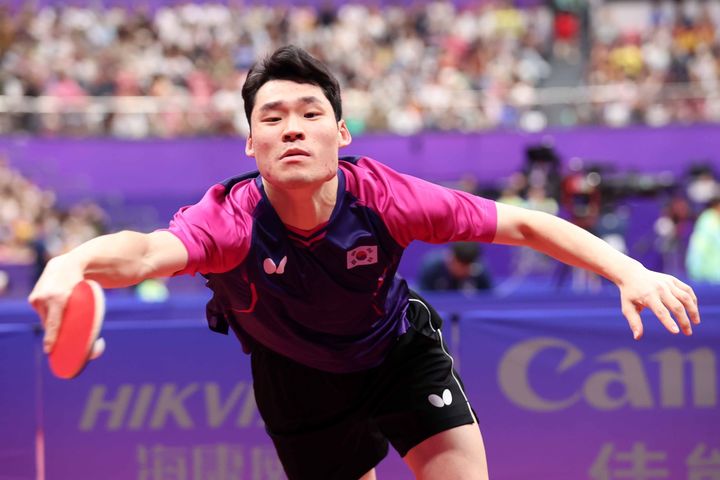 [서울=뉴시스]장우진. 2023.09.29. (사진=대한탁구협회 제공) *재판매 및 DB 금지