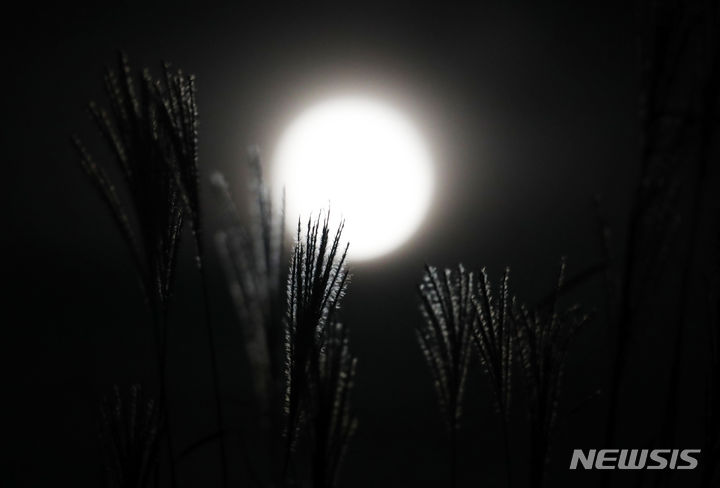 추석 밤하늘에 뜬 보름달. (사진 = 뉴시스 DB)