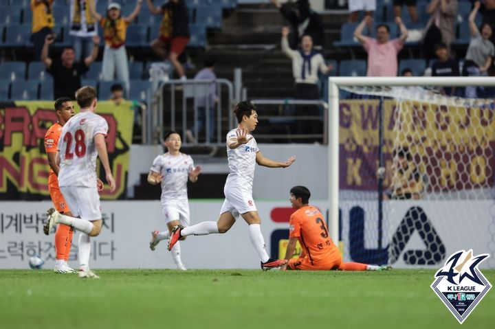 [서울=뉴시스]광주 하승운 골. 2023.10.01. (사진=한국프로축구연맹 제공)  *재판매 및 DB 금지