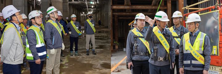 4일, 추석 연휴 직후 곧바로 HDC현대산업개발 경영진은 현장을 방문하여 특별 안전점검을 주관했다. *재판매 및 DB 금지