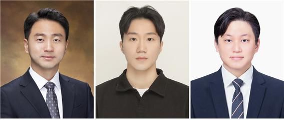 (왼쪽부터) 이기욱 교수, 문준영 박사과정생(공동1저자), 남기문 석사(공동1저자) (사진제공=중앙대) *재판매 및 DB 금지