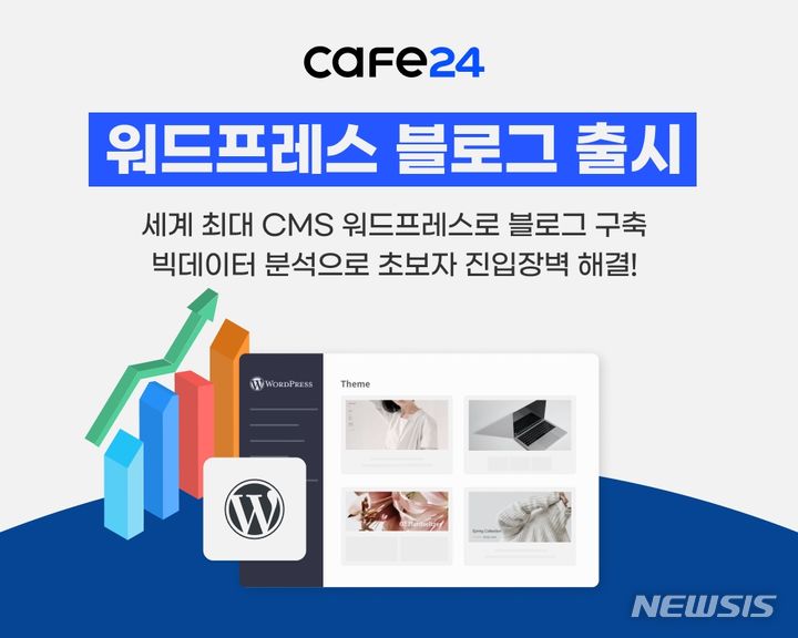 [서울=뉴시스]글로벌 전자상거래 플랫폼 '카페24'는 워드프레스(WordPress) 기반 수익형 블로그 구축·운영에 최적화한 '워드프레스 블로그' 서비스를 출시했다고 5일 밝혔다.2023.10.05.(사진=카페24 제공)photo@newsis.com