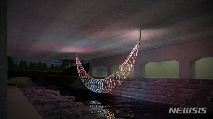 [서울=뉴시스]서울 노원구는 오는 13일부터 다음 달 5일까지 당현천에서 빛의 연금술을 주제로 한 빛조각 페스티벌 '노원달빛산책'을 개최한다고 10일 밝혔다. (사진=노원구 제공). 2023.10.10. photo@newsis.com