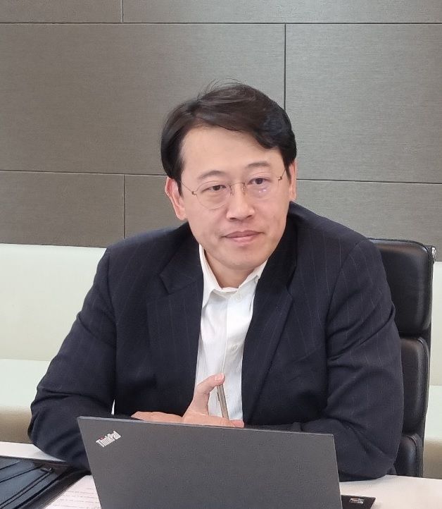 [서울=뉴시스] 신라젠의 박상근 R&D부문장(전무)은 지난 6일 기자들과 만나 신약 개발 계획을 밝혔다. (사진=신라젠 제공) 2023.10.11. photo@newsis.com *재판매 및 DB 금지
