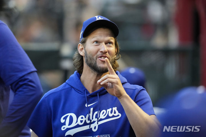 [피닉스=AP/뉴시스] 클레이튼 커쇼. 2023.10.12