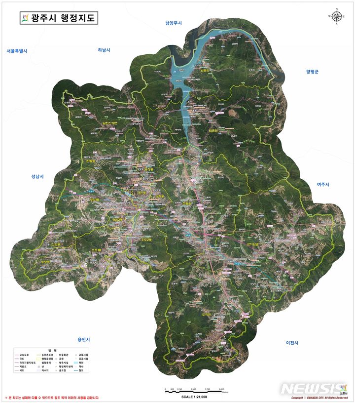 [광주(경기)=뉴시스] 광주시 2023년 전자 행정지도
