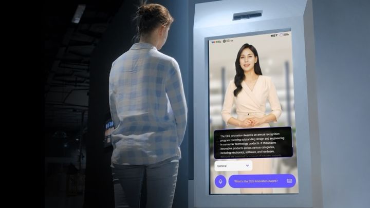 대화형 AI 휴먼 키오스크 서비스. (사진=이스트소프트 제공) *재판매 및 DB 금지