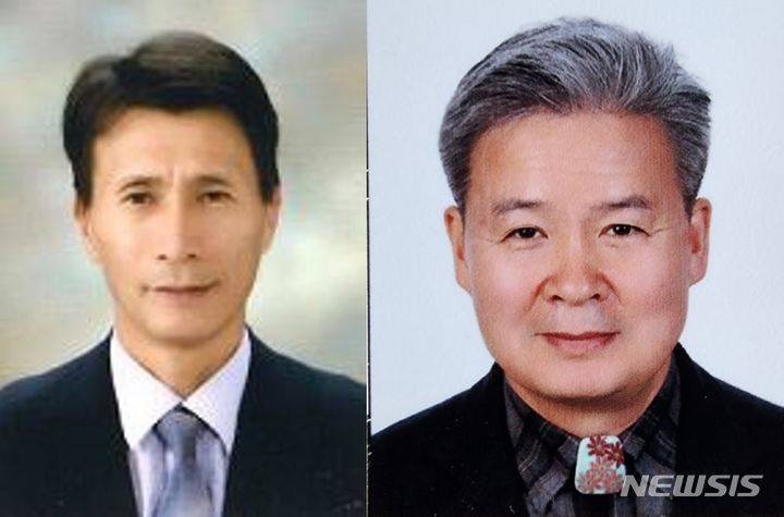 [서울=뉴시스] 최명화 에프에스 대표이사(왼쪽부터), 박기주 스마트파워 대표이사. (사진=중소벤처기업부 제공) 2023.10.18. photo@newsis.com