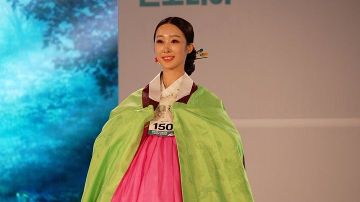 2023 한복모델선발대회 인코리아에서 대상을 수상한 강소명(29)씨. (JTV 제공) *재판매 및 DB 금지