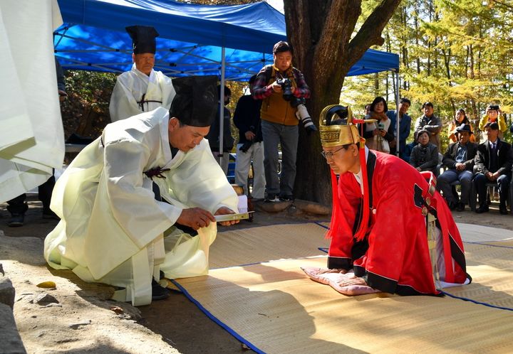 영주시 단산면 고치령 정상에서 '제3회 고치령 위령제'가 진행되고 있다. (사진=영주시 제공) *재판매 및 DB 금지