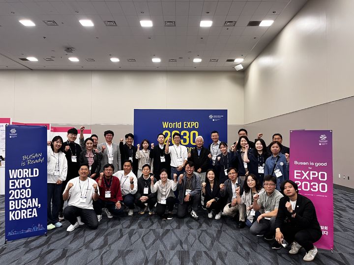 [부산=뉴시스] 미국 캘리포니아주 애너하임컨벤션센터에서 열린 '제21차 세계한인비즈니스대회 기업전시회' 현장 (사진=부산경제진흥원 제공) *재판매 및 DB 금지