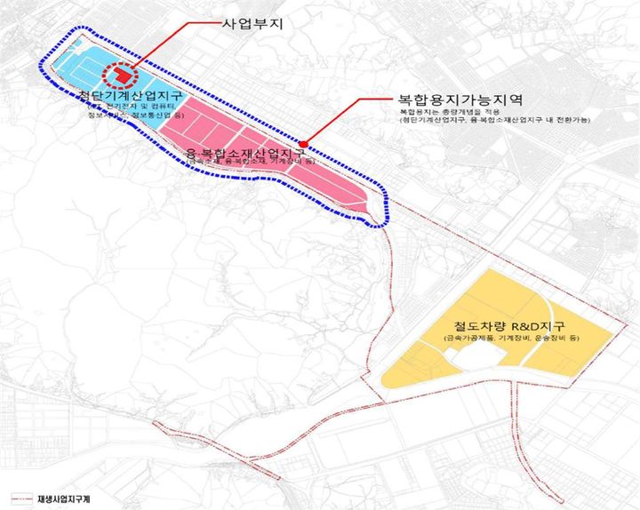 [창원=뉴시스] 강경국 기자 = 복합용지 개발사업 가능 지역인 창원국가산단 내 경남 창원시 의창구 팔용동 차룡지구. (사진=창원시청 제공). 2023.10.30. photo@newsis.com *재판매 및 DB 금지